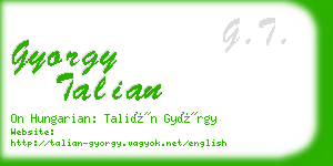 gyorgy talian business card